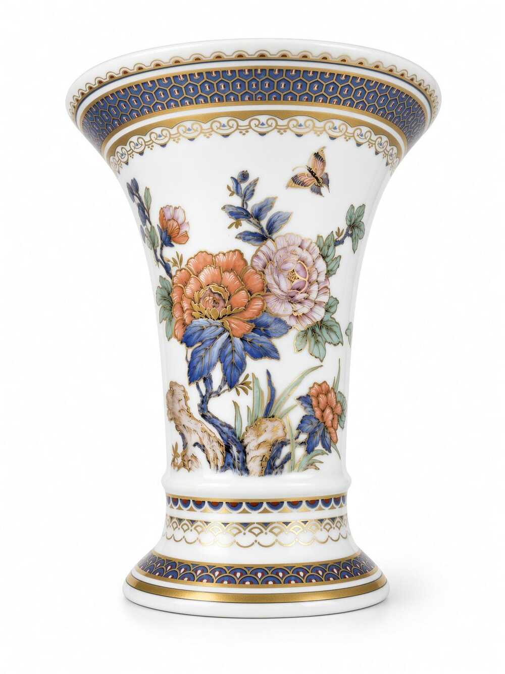 Vintage Kaiser Germany Duchesse Porcelain Vase K Nossek Floral Butterfly